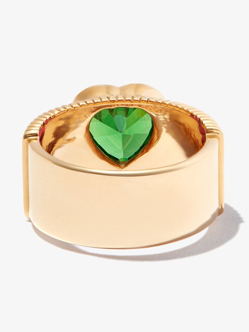 18k Yellow Gold I Heart Me Quartz Ring