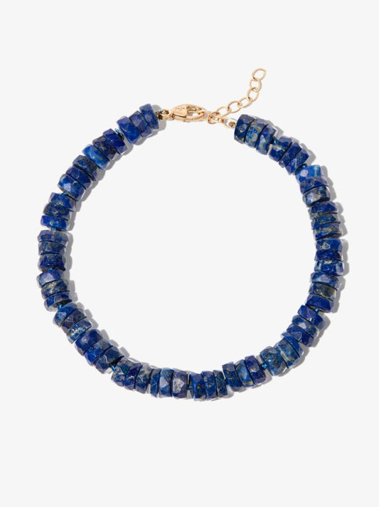 14k Yellow Gold Atlas Lapis Lazuli Bracelet