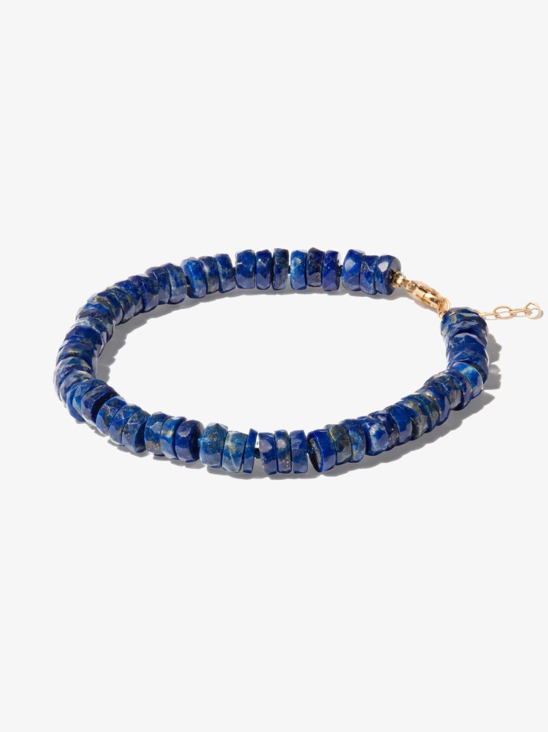 14k Yellow Gold Atlas Lapis Lazuli Bracelet