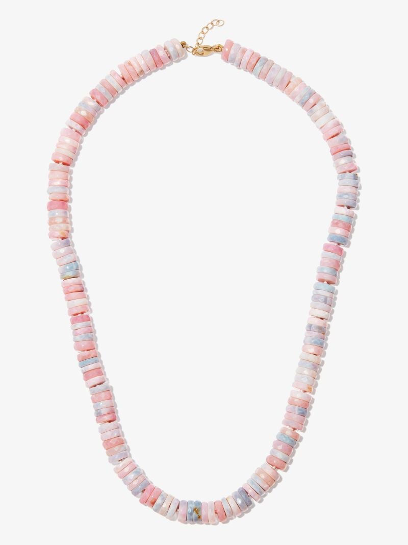 14k Yellow Gold Atlas Opal Beaded Necklace