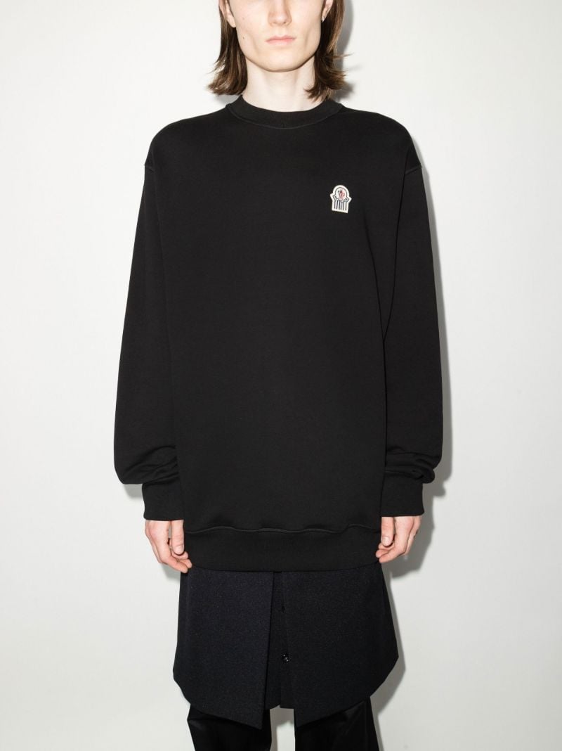 X Gentle Monster Black Logo Cotton Sweatshirt