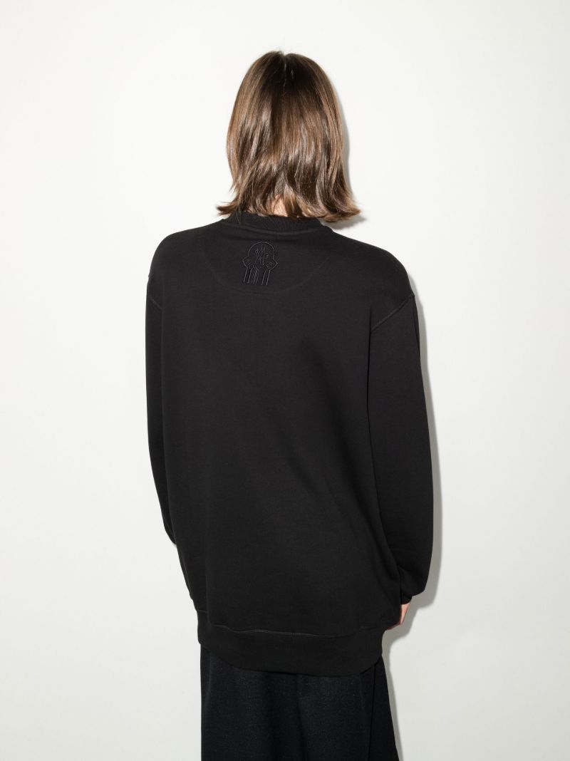 X Gentle Monster Black Logo Cotton Sweatshirt