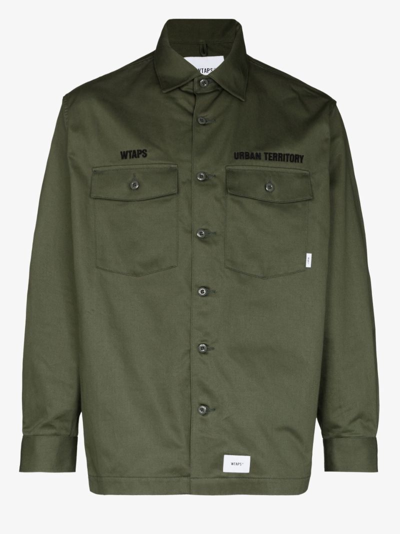 Green Buds Long Sleeve Cotton Shirt