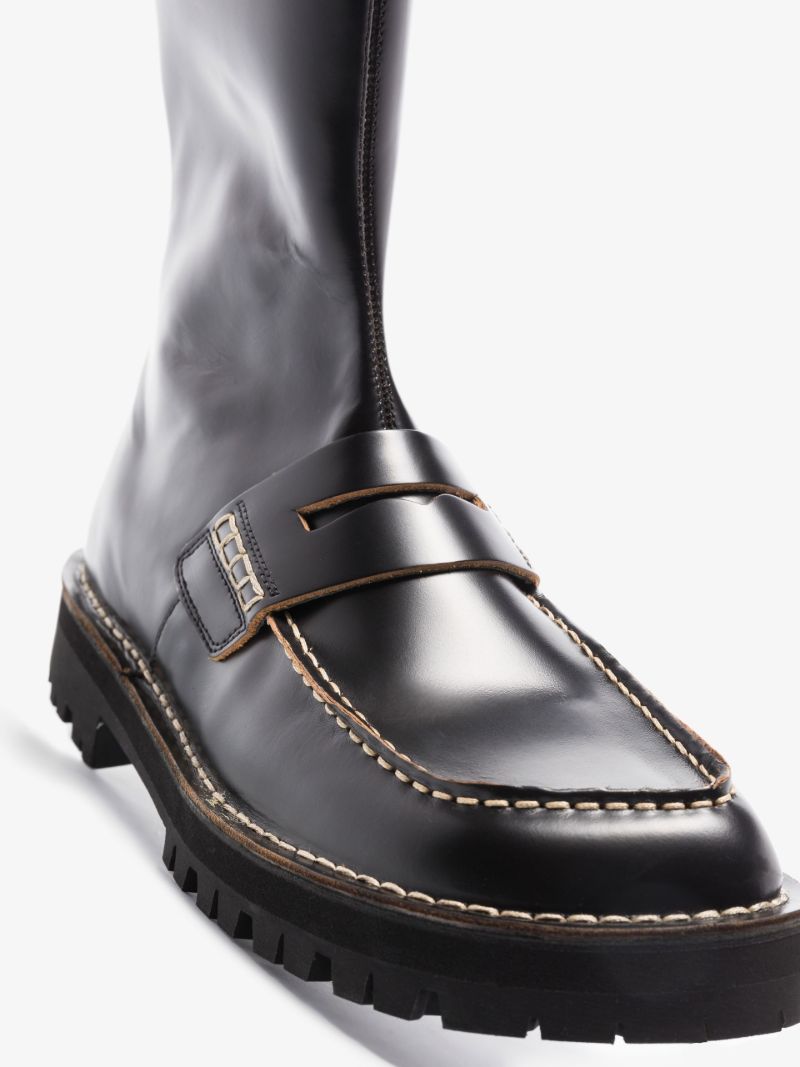 Black Eki Leather Boots