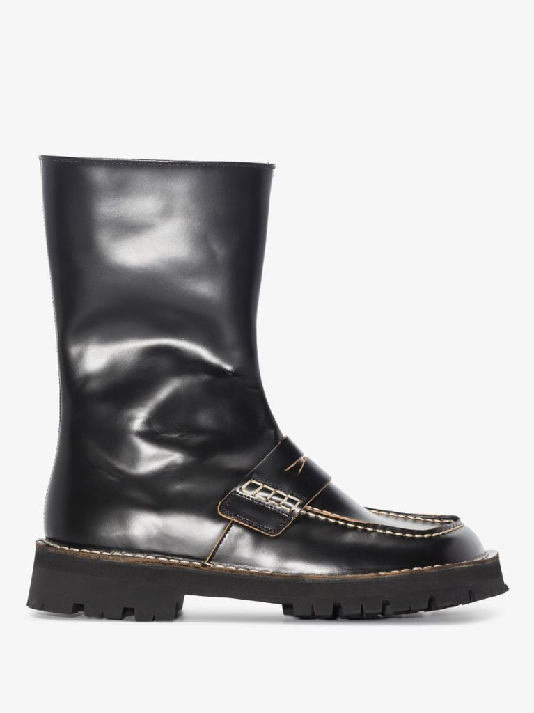 Black Eki Leather Boots