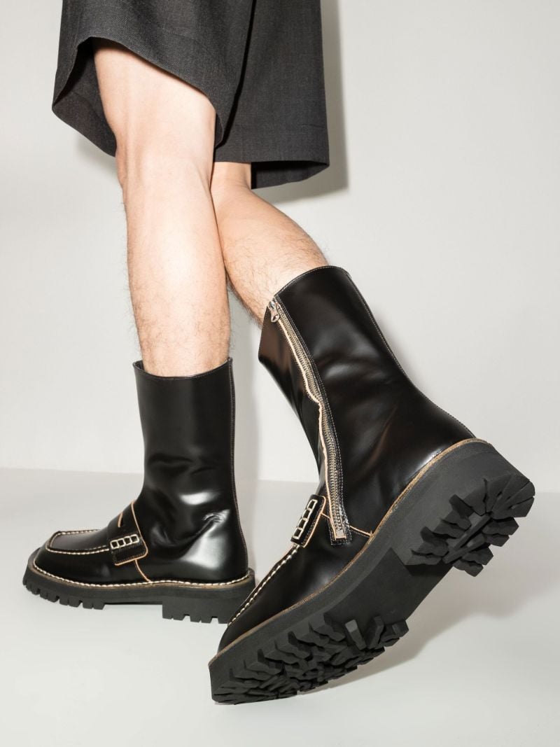 Black Eki Leather Boots