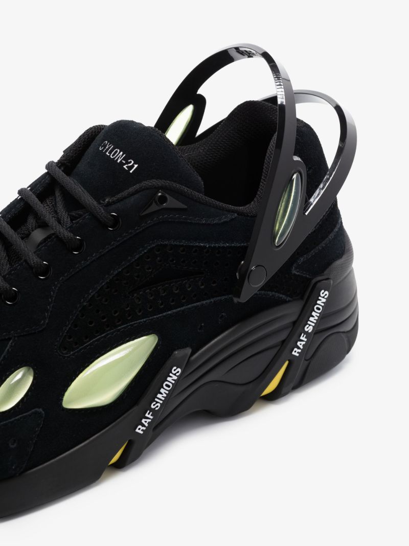 Black Cylon-21 Low Top Suede Sneakers