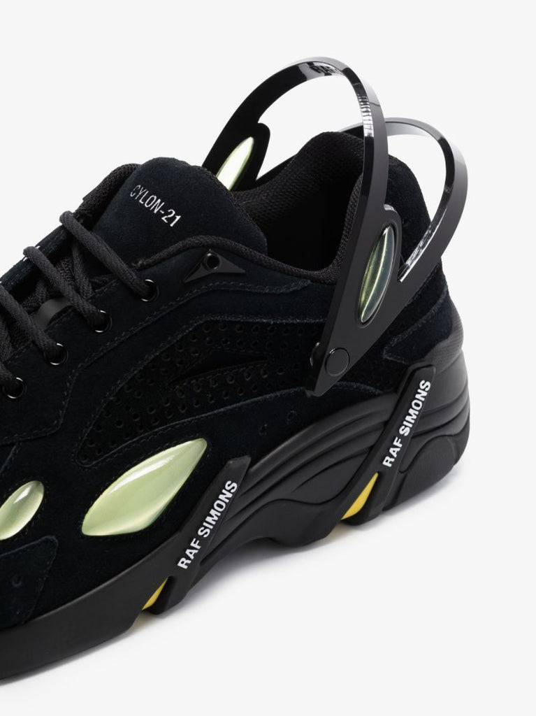 Black Cylon-21 Low Top Suede Sneakers
