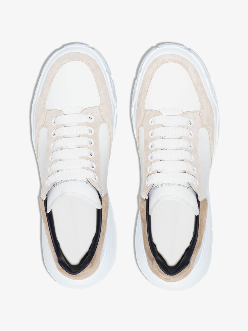 White Runner Low-top Leather Sneakers