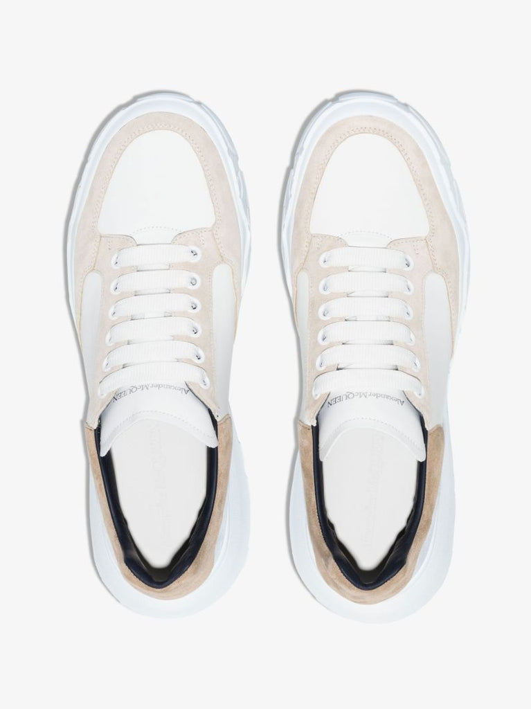 White Runner Low-top Leather Sneakers