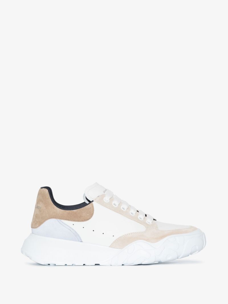 White Runner Low-top Leather Sneakers