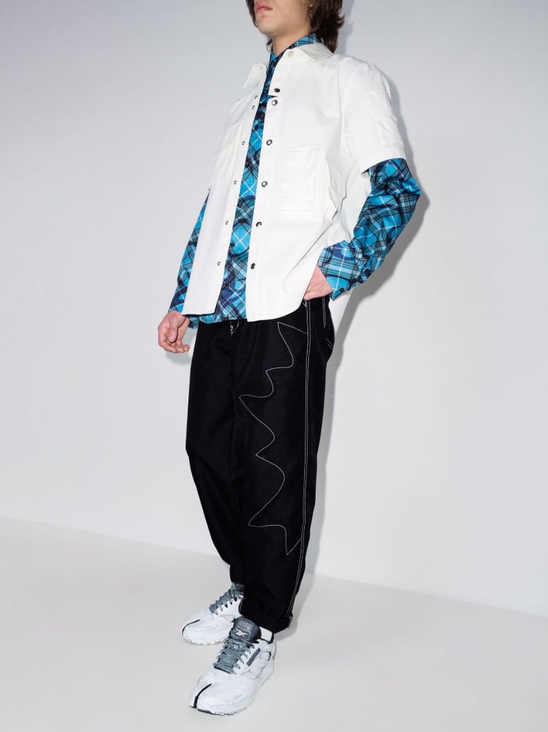 Contrast Stitch Trousers