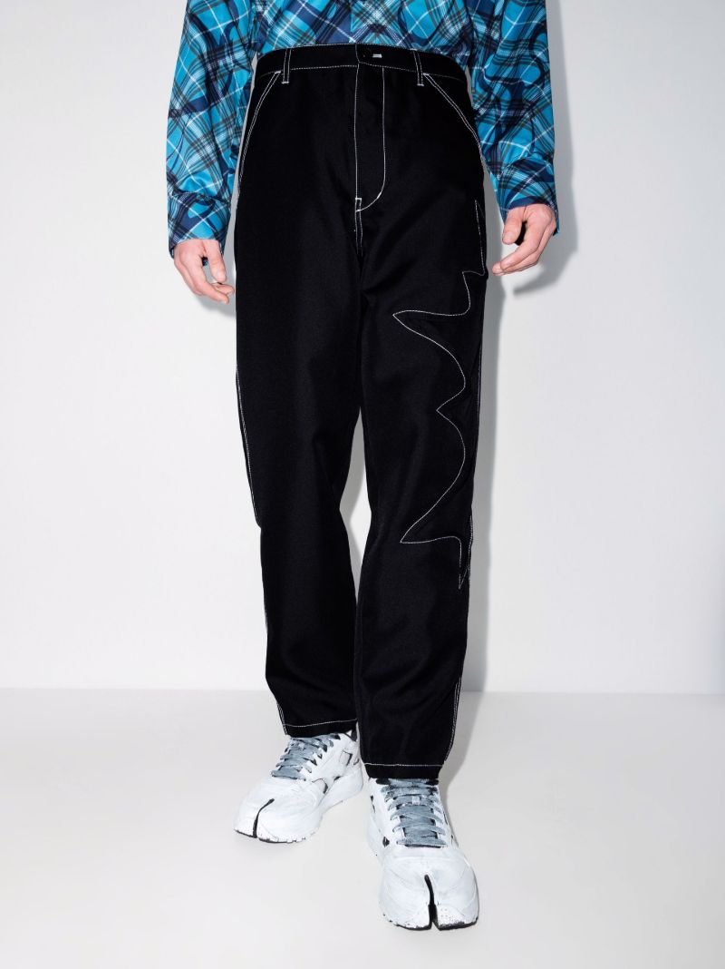 Contrast Stitch Trousers