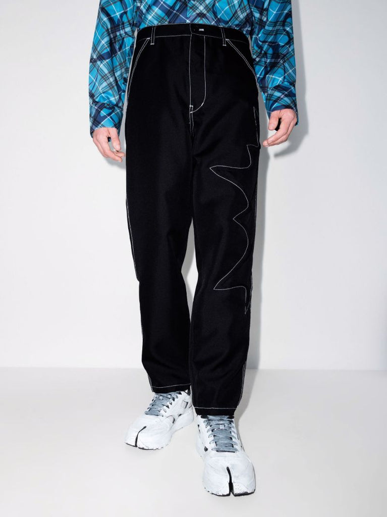Contrast Stitch Trousers