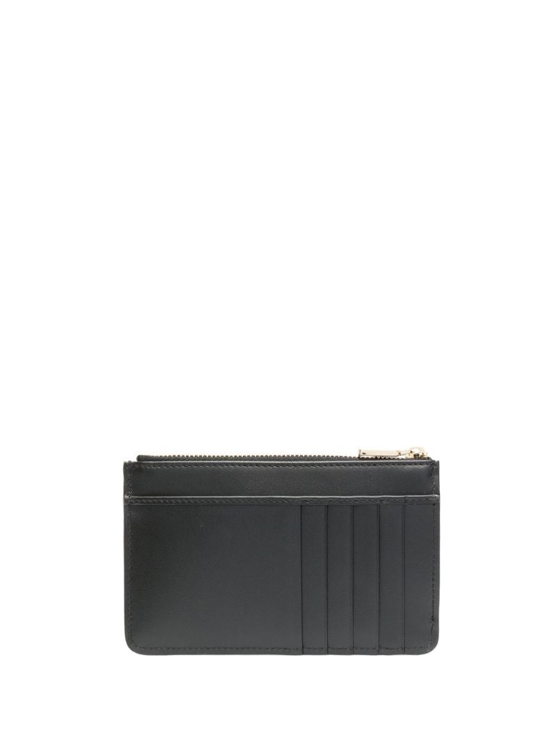 Black Logo Leather Card Holder