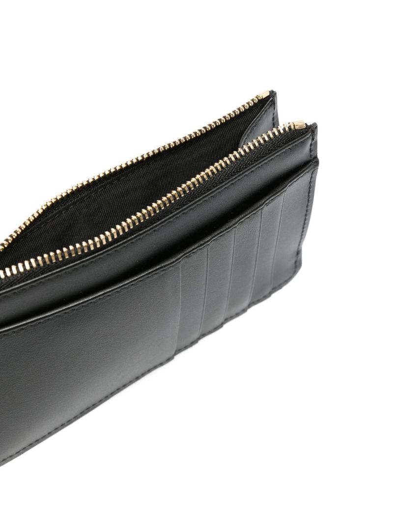 Black Logo Leather Card Holder