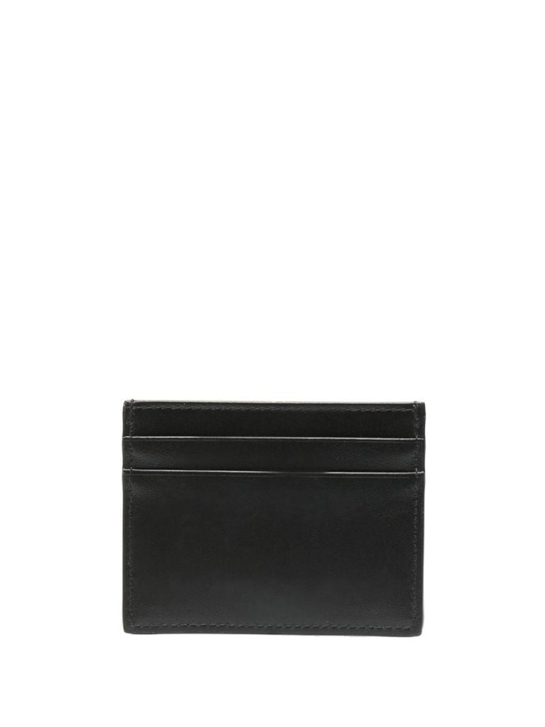 Black Leather Logo Card Holder