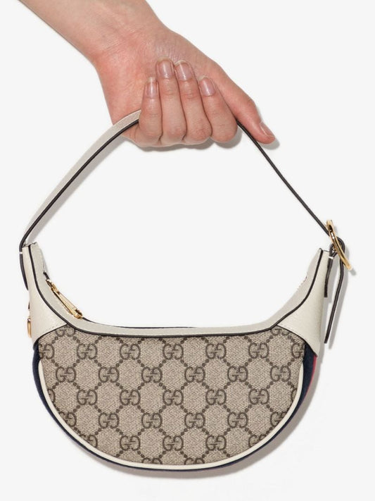 Neutral Ophidia Mini Gg Supreme Canvas Bag