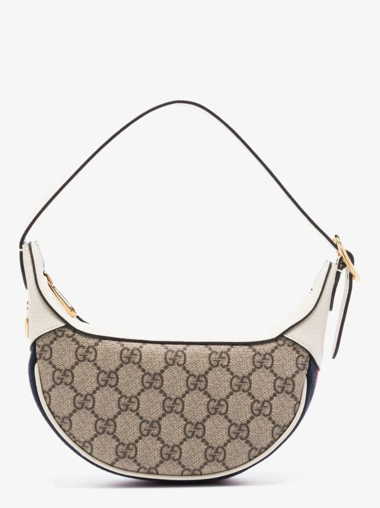 Neutral Ophidia Mini Gg Supreme Canvas Bag