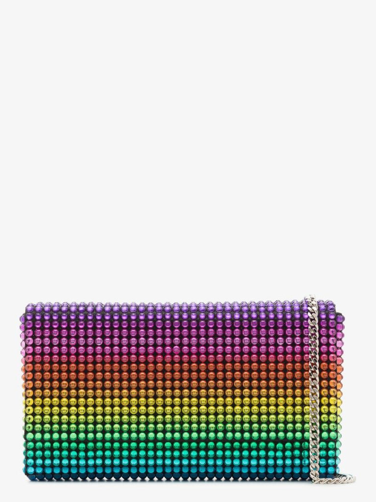 Multicolour Paloma Crystal Satin Clutch Bag