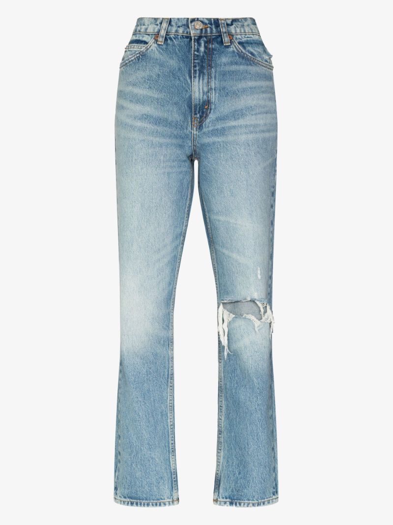 Blue '70s Straight Leg Organic Cotton Jeans