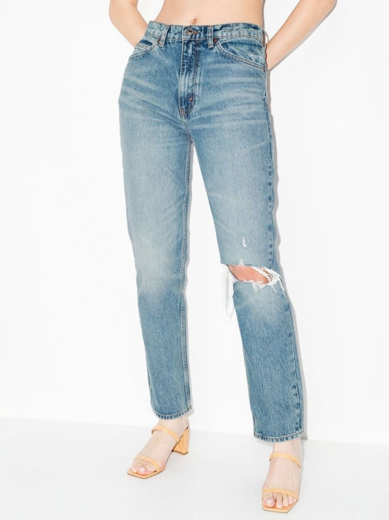 Blue '70s Straight Leg Organic Cotton Jeans