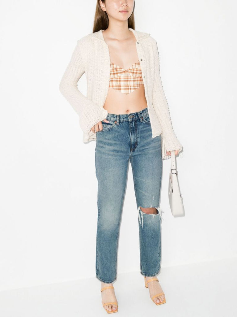 Blue '70s Straight Leg Organic Cotton Jeans