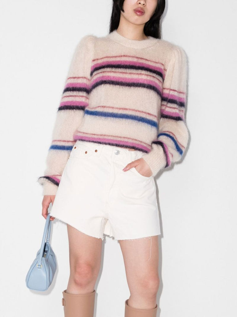 White Denim Boyfriend Shorts
