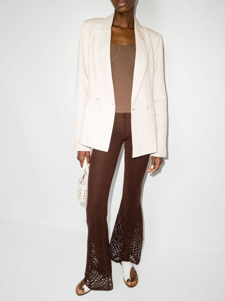 Neutral Dawson Linen Blazer