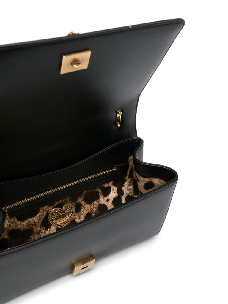 Black Devotion Leather Shoulder Bag