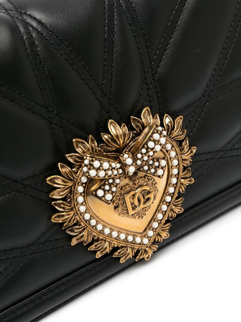 Black Devotion Leather Shoulder Bag
