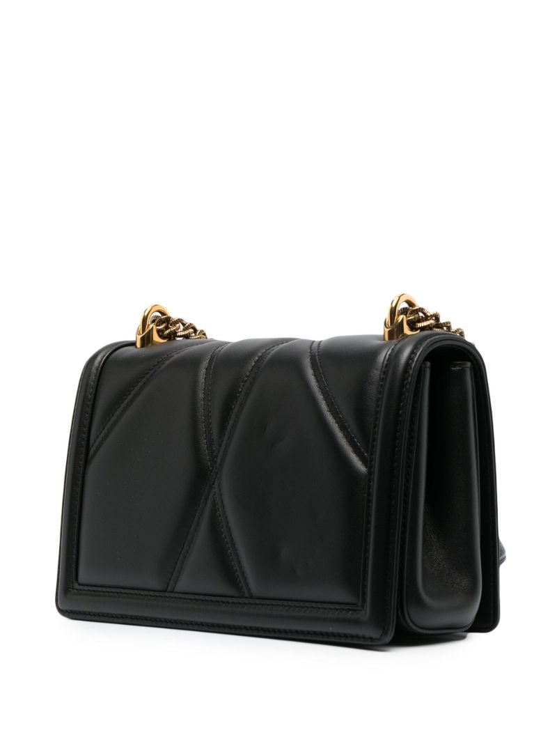 Black Devotion Leather Shoulder Bag