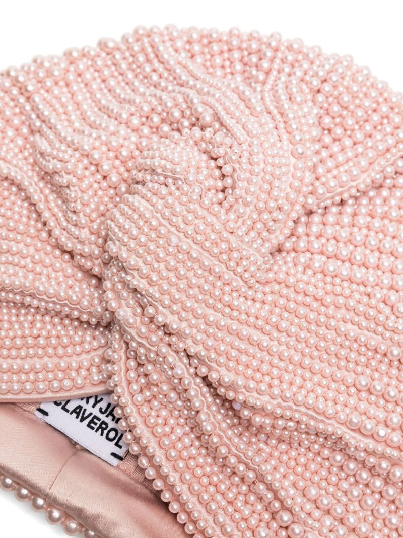 Pink Frankie Pearl Satin Turban