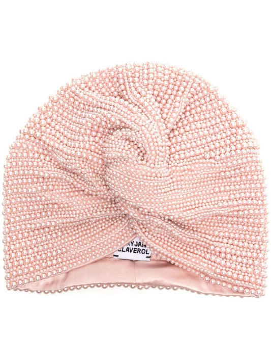 Pink Frankie Pearl Satin Turban