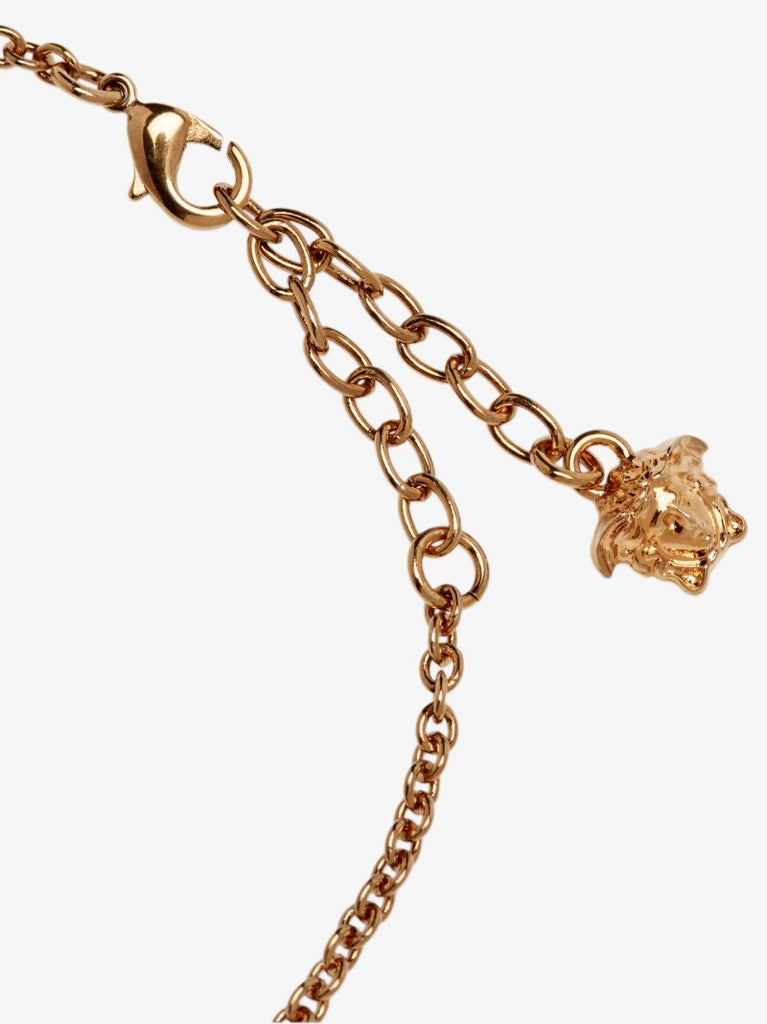 Gold Tone I Ventagli Medusa Crystal Embellished Necklace