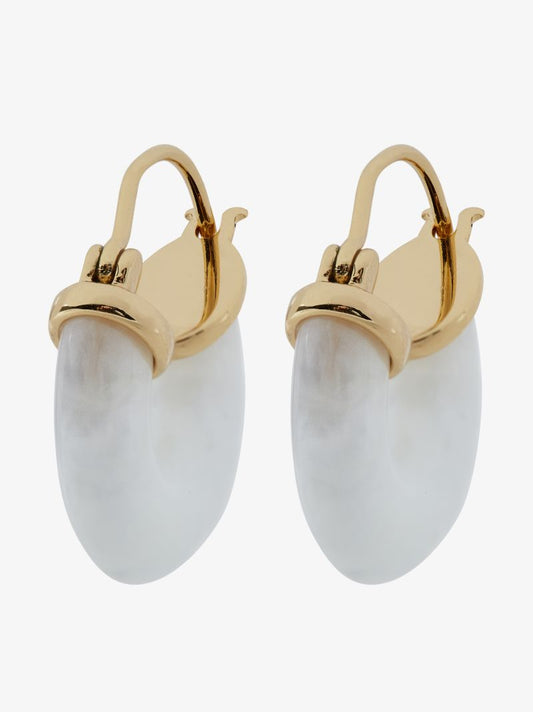 White Petit Swell Hoop Earrings