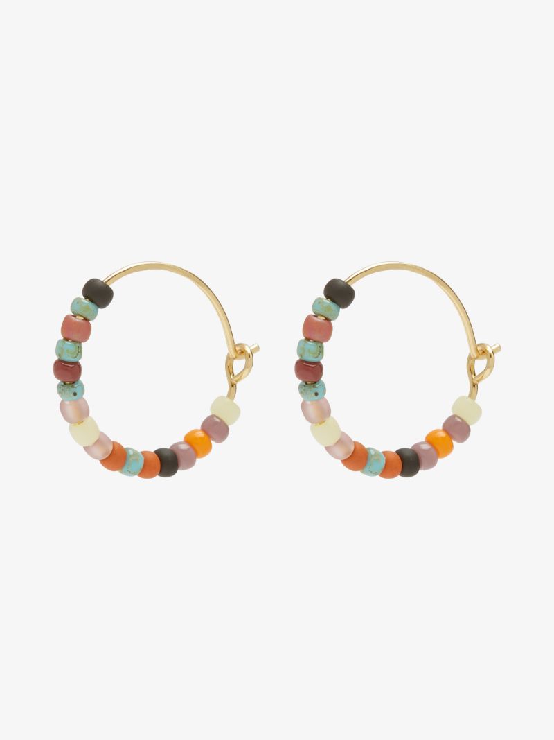 Multicolour Maya Beach Beaded Hoop Earrings