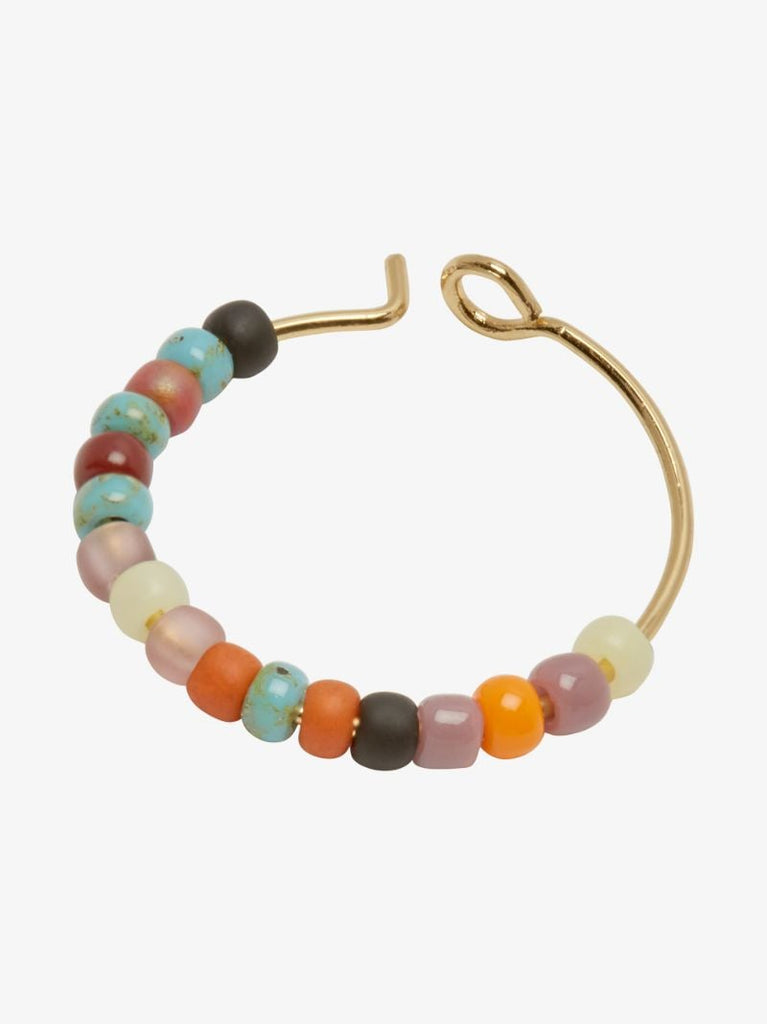 Multicolour Maya Beach Beaded Hoop Earrings