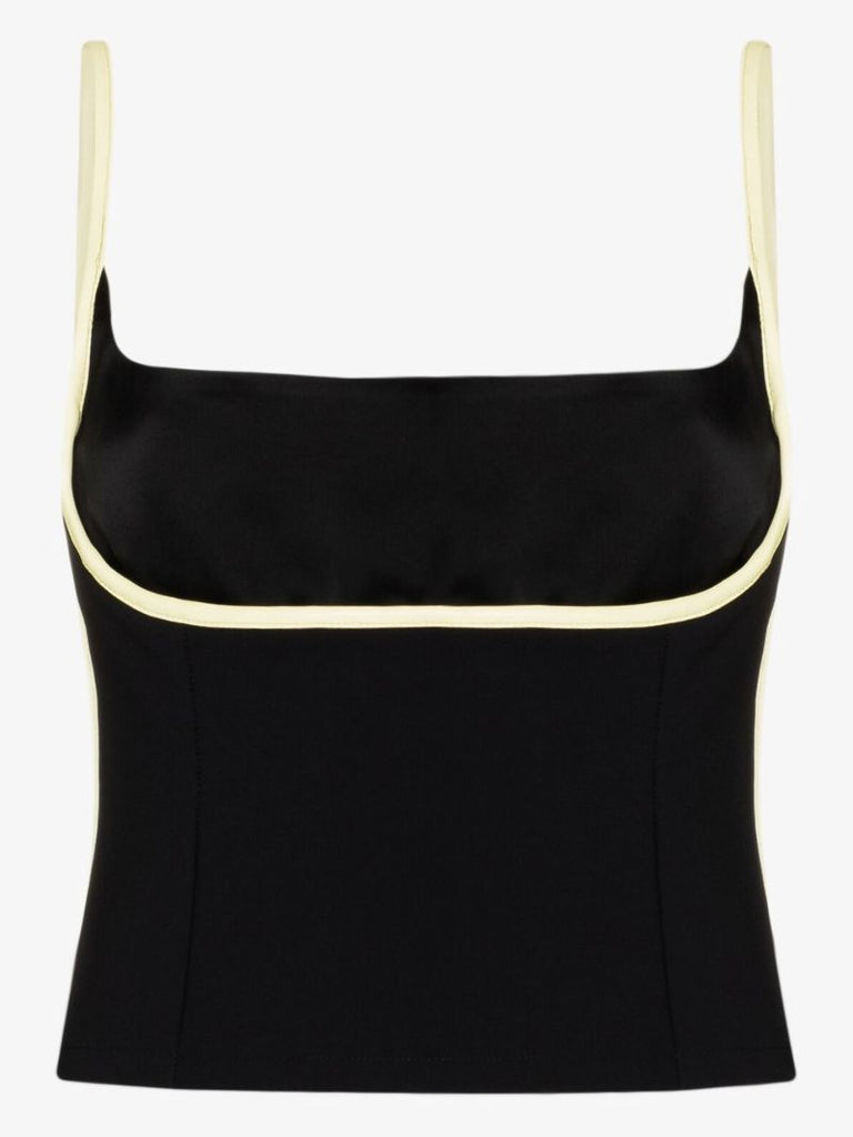 Black Florian Singlet Top