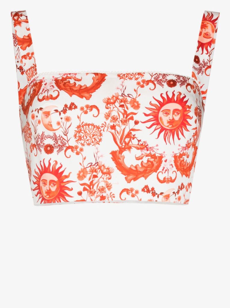 White and Red Didi Printed Top