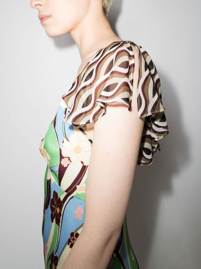 Effie Printed Silk Midi Dress