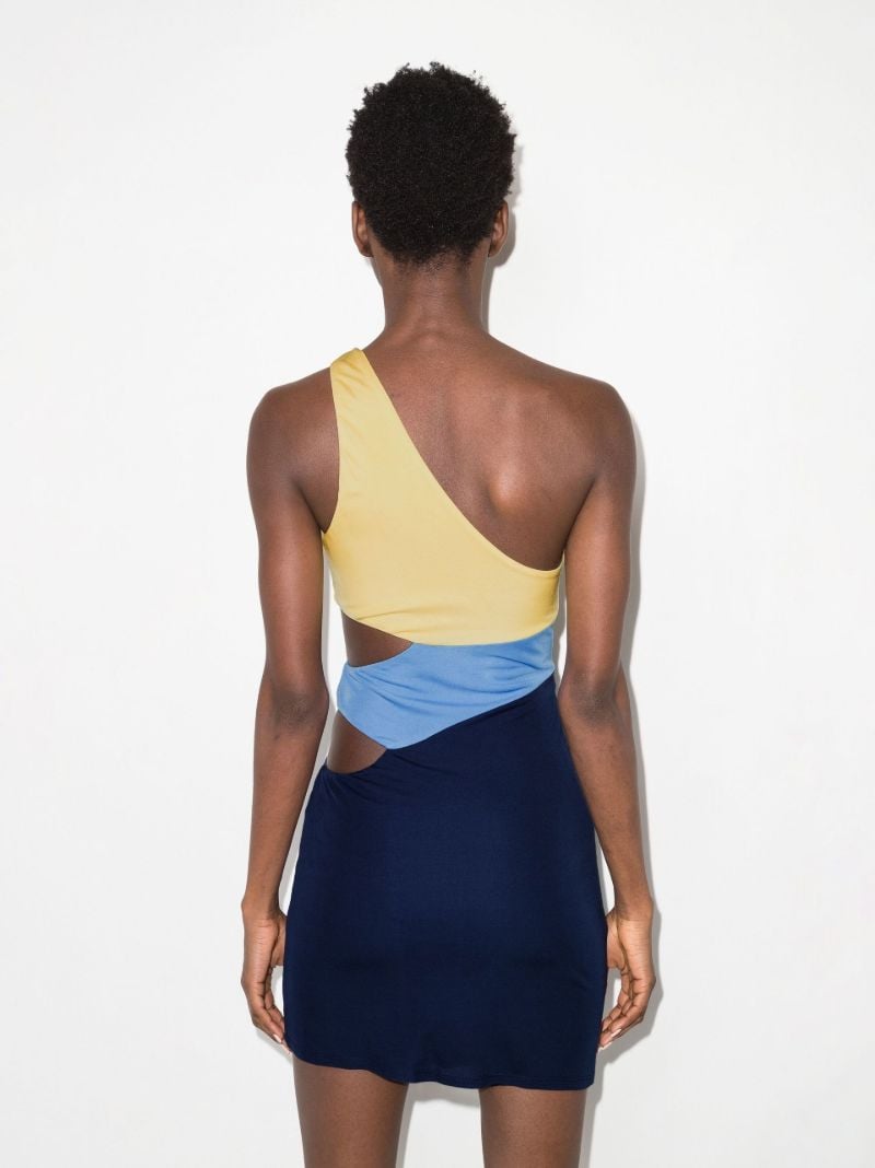 Letta One Shoulder Colour Block Mini Dress