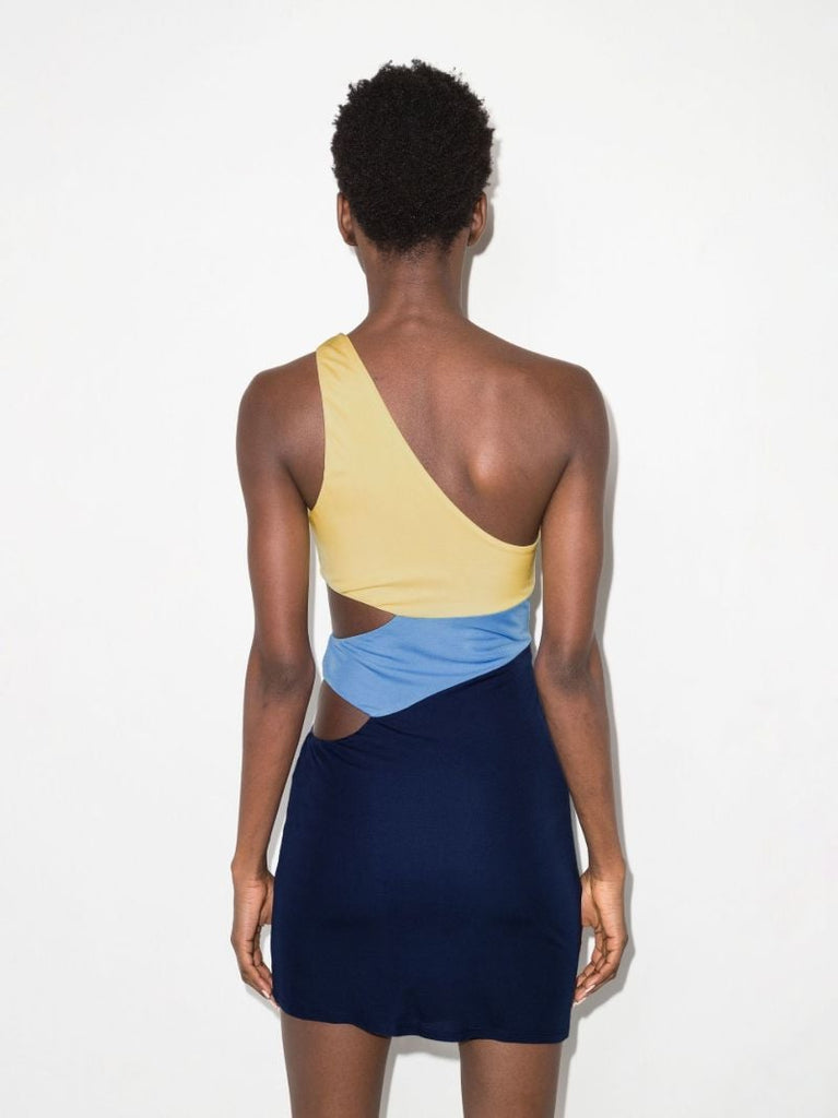 Letta One Shoulder Colour Block Mini Dress