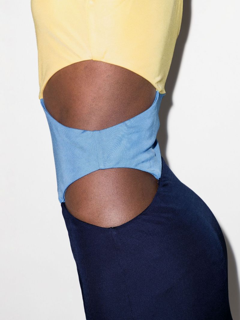 Letta One Shoulder Colour Block Mini Dress