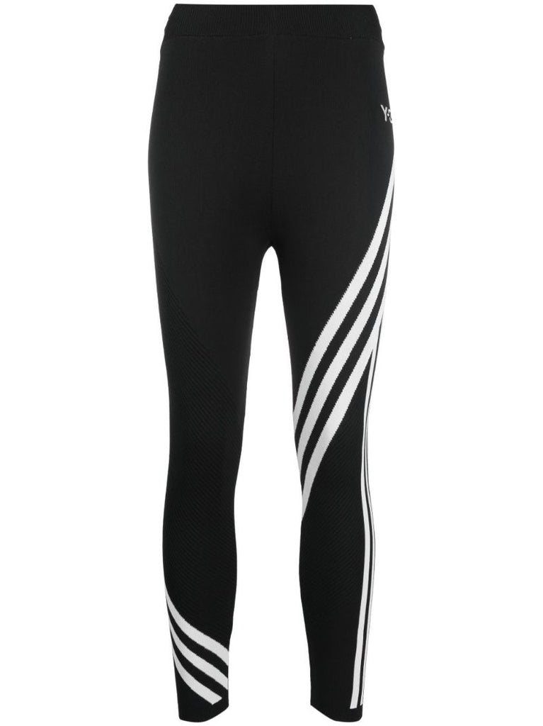 Black Ch1 Three Stripe Leggings