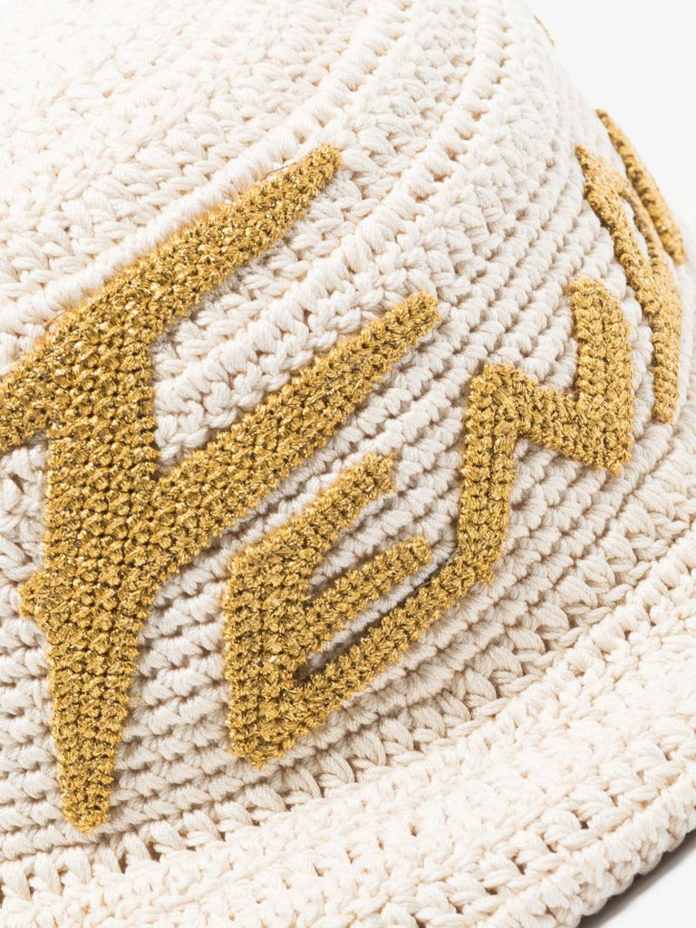 Neutral Logo Crochet Bucket Hat