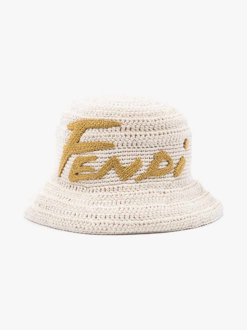 Neutral Logo Crochet Bucket Hat