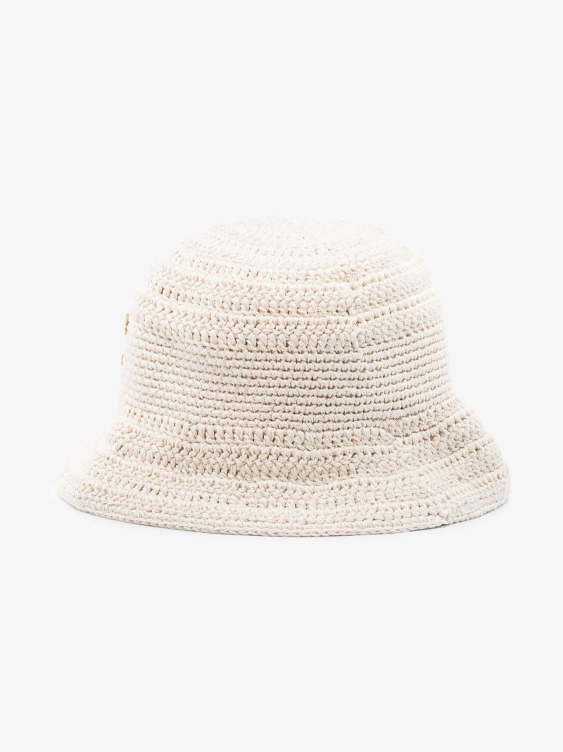 Neutral Logo Crochet Bucket Hat