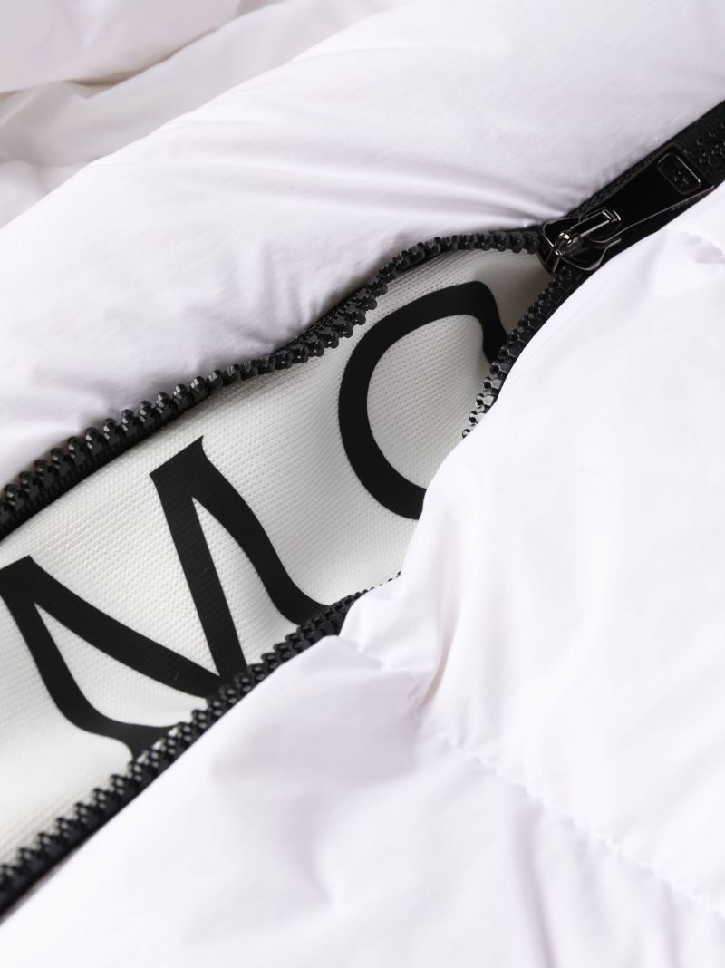 White Estom Hooded Quilted Jacket