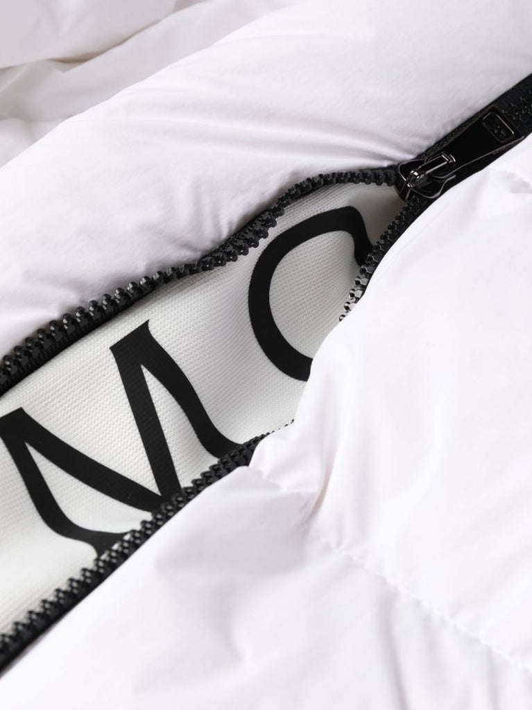 White Estom Hooded Quilted Jacket
